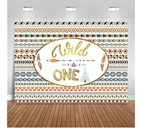 Mehofoto Wild One Birthday foto fondale 2,1 x 1,5 m cotone poliestere Tribe e TeePee Baby Shower sfondo Seamless senza grinze fotografico puntelli