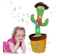 MeHoo Cactus Che Balla e Ripete con Funzione di Controllo Del Volume, Bambola di Peluche Leggera Ripetere ciò Che Si dice Baby Incoraggiare la Parola Giocattoli Regali e Decorazione Della Casa