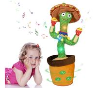 MeHoo Cactus Che Balla e Ripete con Funzione di Controllo Del Volume, Bambola di Peluche Leggera Ripetere ciò Che Si dice Baby Incoraggiare la Parola Giocattoli Regali e Decorazione Della Casa