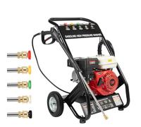 MEHOOSPVN 7,5 HP idropulitrice a benzina a 4 tempi singolo cilindro raffreddato ad aria benzina per casa e auto, leggero sporco su biciclette, recinzioni da giardino, moto con pistola tubo ad alta