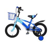 MEHOOSPVN Bicicletta da 14 pollici per bambini da 3 a 7 anni, bicicletta per bambini con ruote di supporto e cestello, campanello, regolazione dell'altezza per bambini, bicicletta per bambini, per