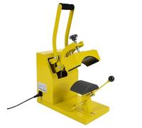 MEHOOSPVN Pressa per cappucci, pressa a caldo, con temperatura LED digitale e controllore di tempo, per tutti i tipi di cappelli, colore giallo
