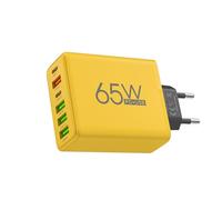 Mehrere USB-Ladestation, USB-Multiport-Ladegerät | 6-Port-Wandladegerät, 65 W, 4 -Anschlüsse, 2 Typ-C-Ladestationen, Schnell, tragbar, für Reisen, Laptop, Telefon
