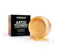 Mehron Make up Artist Pigment - Metallic FX Powder Pigmenti per viso e corpo, ombretto e eyeliner (White Gold)