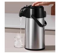MEHWSAR Borraccia Termica con Pompa for caffè, in Acciaio Inox, isolata sottovuoto, erogatore di Bevande Calde e Contenitore for Acqua Calda, Perfetto for Acqua e tè.(Black,3l)