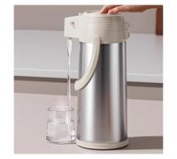 MEHWSAR Borraccia Termica con Pompa for caffè, in Acciaio Inox, isolata sottovuoto, erogatore di Bevande Calde e Contenitore for Acqua Calda, Perfetto for Acqua e tè.(Silver,1.9l)