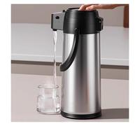 MEHWSAR Borraccia Termica con Pompa for caffè, in Acciaio Inox, isolata sottovuoto, erogatore di Bevande Calde e Contenitore for Acqua Calda, Perfetto for Acqua e tè.(Black,1.9l)
