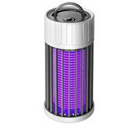 meialla Trappola per insetti e insetti e mosche attraenti e torcia a LED da campeggio, ricaricabile tramite USB/solare, trappole per mosche di insetti grigio