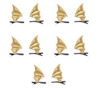 MEIBAOGE 10pcs Devils Skull Wing Hairclip Lolitas scuro Hairpin Creativo Halloween Barrettes per donne alla moda
