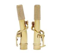 MEIBAOGE 2 pezzi di ricambio per sassofono soprano in ottone, collo dritto e collo curvo, accessori per strumenti