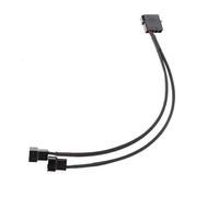 MEIBAOGE 4-Pin Molex Maschio a 2X 3-Pin/4-Pin PWM Cavo Adattatore di prolunga per Ventola con Maniche Maschio, Cavo Adattatore-Nero