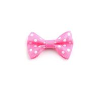 MEIBAOGE 500 fiocchi colorati a pois per realizzare forcine per capelli, nastro in grosgrain per decorazioni, 4 x 2,5 cm, rosso rosa