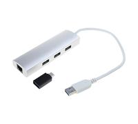 MEIBAOGE Adattatori da USB 3.0 a USB 3.0 femmina, cavo splitter USB 3.0 maschio a gigabit Ethernet convertitori adattatori per computer portatili