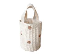 MEIBAOGE Borsa trapuntata per pannolini ricamata, grande capacità, borsa per mamma, borsa da viaggio in cotone, borsa da viaggio per passeggino, borsa da donna, orso