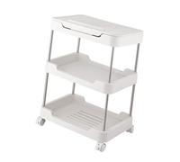 MEIBAOGE Carrello mobile a 3 livelli/4 ripiani con piano di appoggio e cassetto, per casa e ufficio