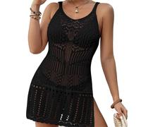 MEIBAOGE Costume da bagno da donna all'uncinetto, Nero , Bust 94cm Length 71cm