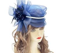 MEIBAOGE Fascia medievale con perle anni '20, copricapo da donna, per feste in maschera, accessorio per feste di nozze, costume di scena, blu navy