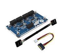 MEIBAOGE Hub splitter USB2.0 da 9 pin a 4 vie USB2.0 a 9 pin, montaggio per splitter di estensione di posizionamento sicuro