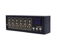 MEIBAOGE Hub USB a 6 porte con interruttori di alimentazione individuali Display LCD Hub dati ad alta velocità Splitter Hub di estensione USB portatile per PC