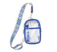 MEIBAOGE Marsupio trasparente approvato dallo stadio, borsa a tracolla per eventi sportivi, concerti, 21 x 15,5 x 5,5 cm, blu