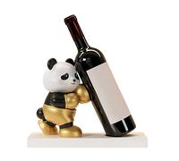 MEIBAOGE Portabottiglie decorativo con panda per la cucina e la casa, per amanti del vino e collezionisti