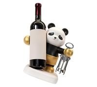 MEIBAOGE Portabottiglie decorativo con panda per la cucina e la casa, per amanti del vino e collezionisti