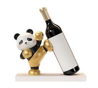 MEIBAOGE Portabottiglie decorativo con panda per la cucina e la casa, per amanti del vino e collezionisti