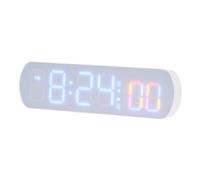 MEIBAOGE Sveglia digitale a LED da parete con timer, visualizzazione della data, della temperatura, orologio da comodino per studenti, ufficio, viaggi, circa 16,6 x 4,7 x 2,5 cm