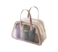 MEIBAOGE Trousse impermeabile a doppio strato per articoli da toeletta, comoda e facile da trasportare, contenitore per cosmetici da viaggio