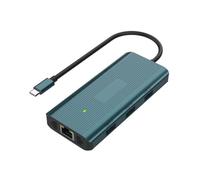 MEIBAOGE UC961 9 in 1 USB C Hub TypeC Adattatore con 1000M Ethernet 100W PD Ricarica 3 porte USB 4K30Hz HDTV Card Reader