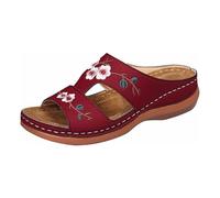 MEIbax Sandali da donna con zeppa ortopedica e zeppa Sandalo Estate Roma Piattaforma Scarpe con Fiori Ricamo Antiscivolo Confortevoli Scarpe per Vacanze, Spiaggia e Relax, rosso, 43 EU 3X-Large