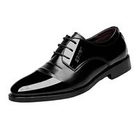 MEIbax Scarpa Derby Uomo Pelle Verniciata Artificiale Scarpa Città Brogues Vintage Scarpe Da Sposa Con Lacci Design Classico Vintage Tinta unita per Azienda Ufficiale