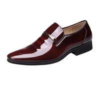 MEIbax Scarpa Uomo Derby Oxfords Scarpa Città Brogues Scarpa Pelle Matrimonio Dressing Design Classico Vintage Commerciale Tinta unita per Ufficio Costume