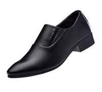 MEIbax Scarpa Uomo Pelle Artificiale Scarpa Città Brogues Scarpa Pelle Dressing Casual Classico Vintage Lusso Discreto per Camminare Costume, Le Noir, 38 EU
