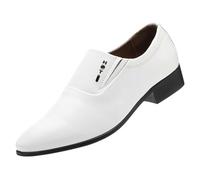 MEIbax Scarpa Uomo Pelle Artificiale Scarpa Città Brogues Scarpa Pelle Dressing Casual Classico Vintage Lusso Discreto per Camminare Costume, bianco, 39 EU