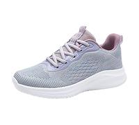 MEIbax Scarpe da ginnastica da donna, scarpe da ginnastica con lacci in rete, leggere traspiranti, ammortizzanti per camminate da tennis quotidiane e fitness, viola., 37 EU