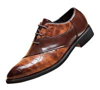 MEIbax Scarpe in pelle da uomo Oxfords Derby Scarpe Città Brogues Scarpa in pelle con lacci Dressing Qualità Superiore Classica Moda Commerciale per Ufficio Costume