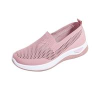 MEIbax Scarpe ortopediche da donna, in tessuto a rete, traspirante, suola morbida e spessa, antiscivolo, comoda e leggera, per camminare la madre anziana quotidiana, Rosa, 38 EU