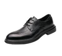 MEIbax Scarpe Uomo Pelle Oxfords Derby Scarpa Città Elegante Scarpe Da Sera Dressing Classico Vintage Casual Commerciale Moda per il Lavoro Costume, Le Noir, 37 EU