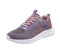 MEIbax Sneakers da donna, scarpe da jogging con lacci in rete, comode con cuscino d'aria, leggere per running tennis, palestra e tutti i giorni, viola., 37 EU Large