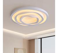 meibeileil Plafoniera LED Soffitto Moderna Bianca a Forma di Fiore, Soffitto Ø50cm,Regolabile 3000-6000K con Telecomando, per Camera da Letto,Soggiorno,Sala da Pranzo