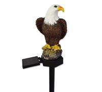 MeiBoAll Eagle - Paletto da giardino a energia solare, impermeabile, decorazione da giardino, aquila LED colorata, luci decorative per cortile, patio, giardino, prato, portico