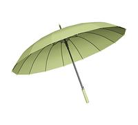 Meichoon Bastone Ombrello 24 Costole Manico Lungo Forte Antivento Fibra di Vetro Bumbersoll Manuale Sole Pioggia Ombrelli Grandi Ombrelli Da Golf Outdoor Business Donne Uomini KS49 Matcha Verde