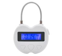 Meichoon Blocco Timer Lucchetto Intelligente per il Controllo Della Castità Conto Alla Rovescia di 99 Ore Ideale per Giochi per Adulti e Formazione Comportamentale Bianco