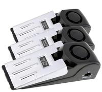 Meichoon Fermaporta dell'allarme cuneo per interni 120 db forte anti-furto portatile antivento per casa hotel intrusione rilevamento allarme sicurezza protezione personale sicurezza viaggi sicurezza