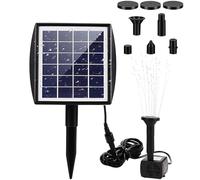 Meichoon Kit pompa fontana solare 2 W fontana per uccelli con pannello ugello pilastro per uccelli stagno giardino piscina acquario MY10