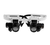 Meichoon Lente d'ingrandimento a LED con lente d'ingrandimento 8X 15X 23X mani libere per hobby lettura orologio riparazione gioielli identificazione UC44