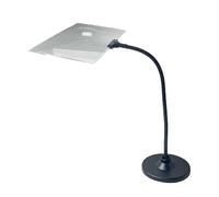 Meichoon Lente d'ingrandimento da tavolo 4x Ingrandimento 360 ° Supporto piegante rotante HD luce bianca Fresnel lente fine Identificare i colori Timbro Apprezzamento 25x14.5cm/9.8x5.7in Argento