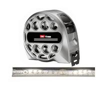 Meichoon Metro a nastro in acciaio inox 5 m/16 ft con telaio aperto, scala metrica incisa al laser, nastro resistente all'usura e clip per cintura