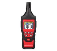 Meichoon Misuratore digitale di temperatura e umidità termometro igrometro professionale con misurazione del punto di rugiada lampadina umida conservazione dei dati per aria ambiente interno esterno